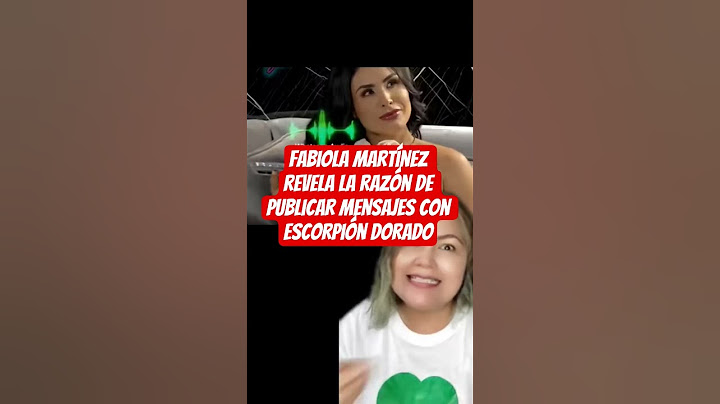 Fabiola Martínez reveals the reason for posting messages with Golden Scorpion #goldenscorpion #sh...