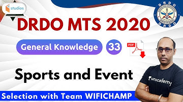 10:30 PM - DRDO MTS 2020 | GK by Rohit Baba Sir | Sports and Event