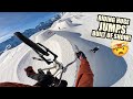 Riding huge slopestyle jumps built of snow is my new favourite biking