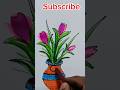 Easy to Draw a Vase with Flowers #viralvideo #shorts #ytshorts #viral #shortsfeed #720secondart