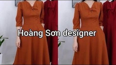 Dạy cắt may | hướng dẫn cách cắt đầm cổ tim nhứn nơ theo mẫu | Hoàng Sơn designer