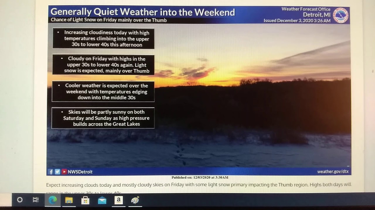 Quiet weather for the weekend - YouTube