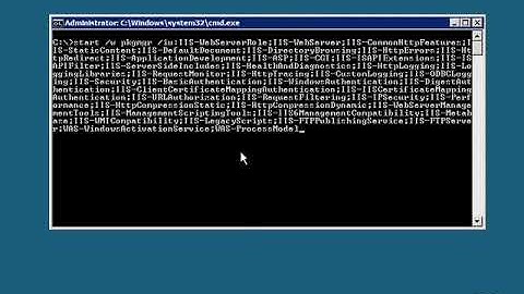 IIS 7   Installing IIS 7 on Server Core