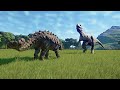 Индоминус Рекс против Анкилозавра в Jurassic World Evolution