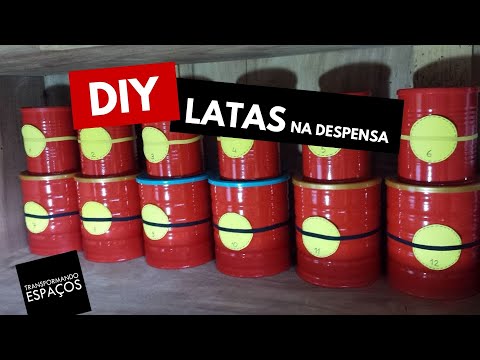 Latas Decoradas organizam itens pequenos em casa