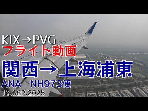 Flight Report #77] ANA Flight NH973 from Kansai to Shanghai Pudong