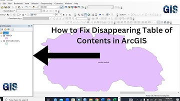 How to Fix Disappearing Table of Contents in ArcGIS