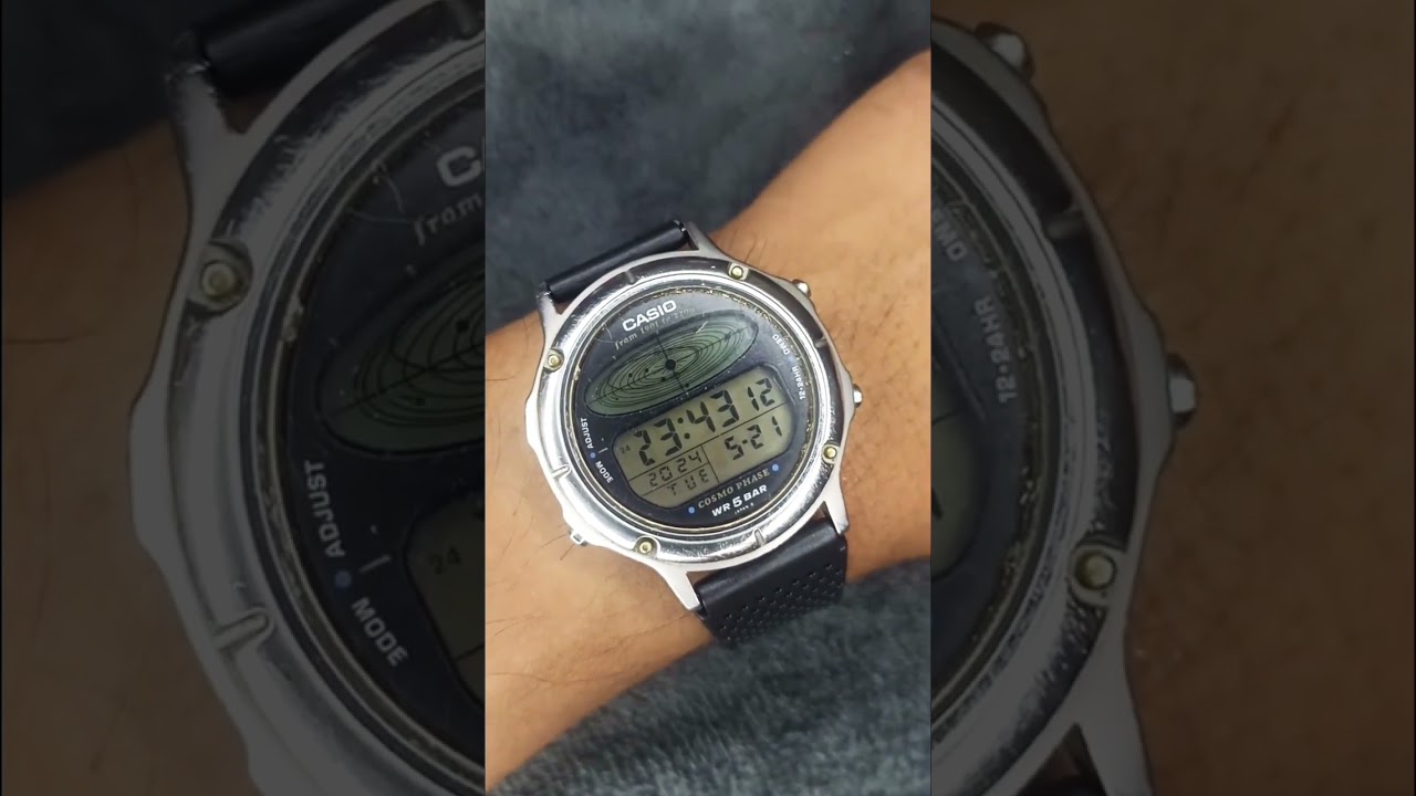 Vintage 𝘊𝘢𝘴𝘪𝘰 𝘊𝘎𝘞-90 𝘊𝘰𝘴𝘮𝘰 𝘗𝘩𝘢𝘴𝘦 🇯🇵 𝙿𝚕𝚊𝚗𝚎𝚝𝚊𝚛𝚒𝚞𝚖 𝚆𝚊𝚝𝚌𝚑 💫 