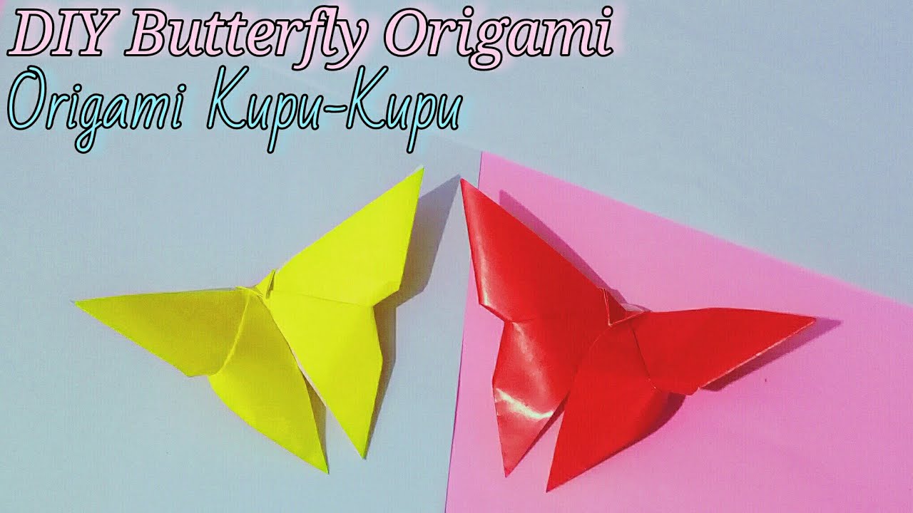 Cara Membuat Origami KupuKupu DIY Origami KupuKupu/Paper Craft YouTube