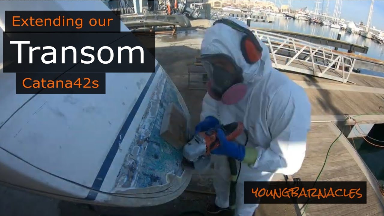 Transom extension and composite rudders - YouTube