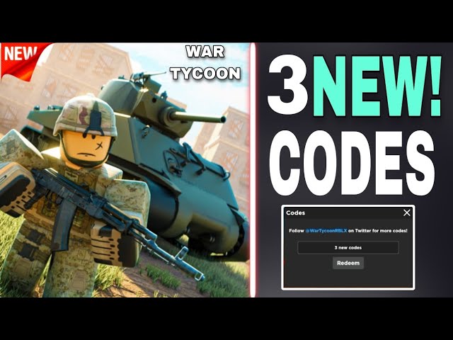 All Secret military war tycoon Codes 2023  Codes for military war tycoon  2023 - Roblox Code 