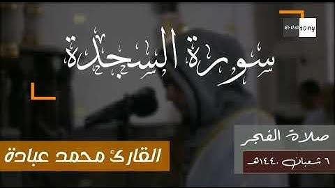 تلاوة مباركة لسورة السجدة للقارئ محمد عبادة