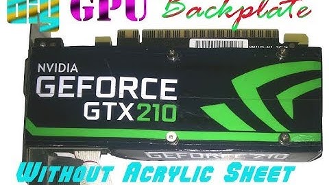 DIY GPU Backplate | Homemade GPU Label