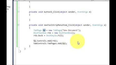C# Tutorial 67  How to make a Tabbed Notepad In C#  ManuStrip, Cut,Copy,Paste,Open,Save Part 1