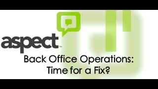 Back Office Operations: Time for a fix
