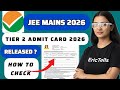 jee main april admit card 2026 | jee main session 2 hall ticket 2026