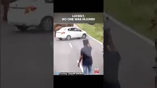 Wild Elephants Attack Car On Karnataka-Tamil Nadu National Highway