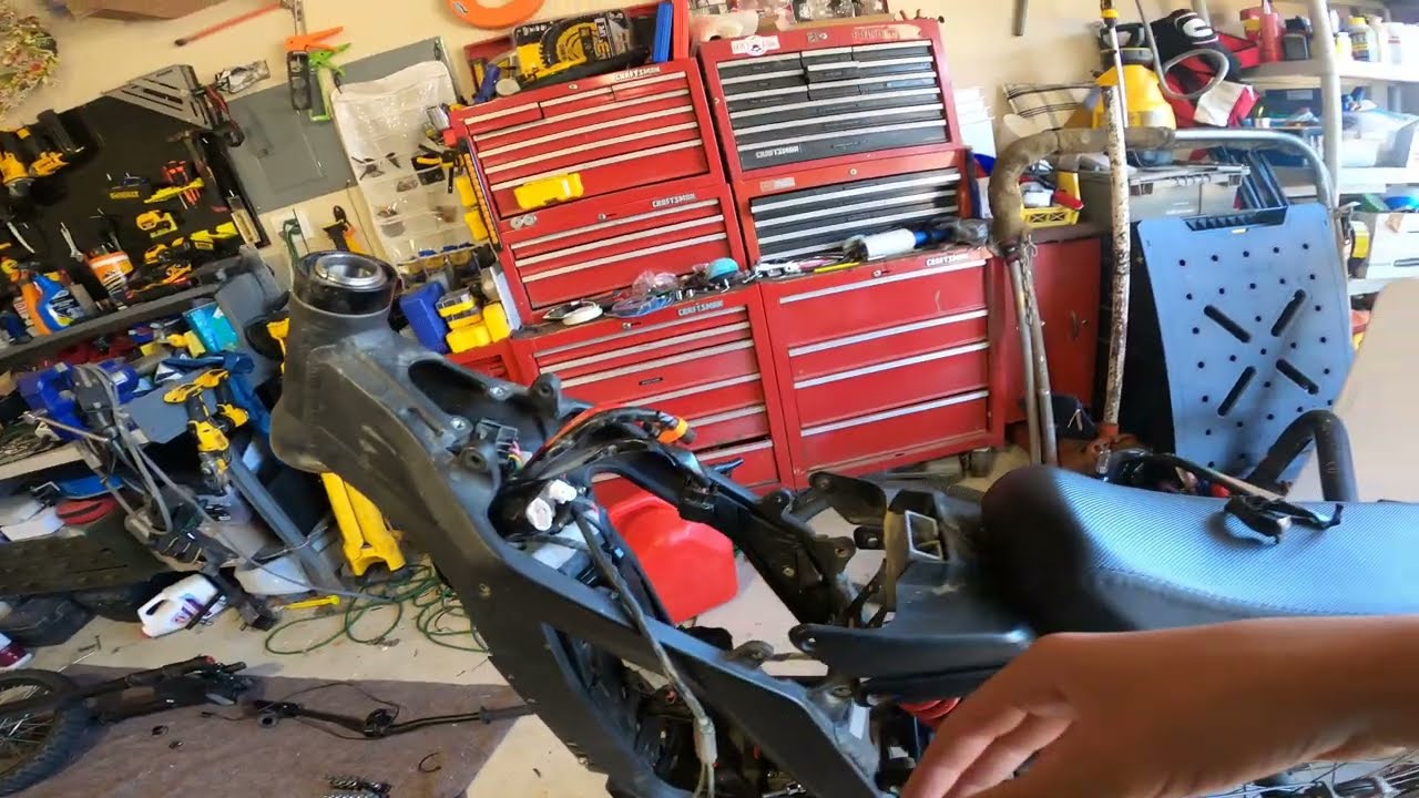 Stripping my bike down for a powdercoat!