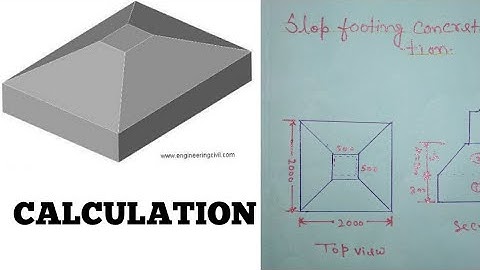SLOP FOOTING / TRAPEZOIDAL FOOTING CONCRETE VOLUME CALCULATION Hindi / Urdu