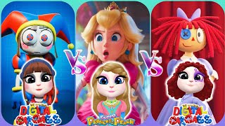 Digital #carcass Pomni 🤡♥️ Ragatha 💜 #super princess peach 🍑 #mytalkingangela2 😍♥️#cosplay#comedy 🥰