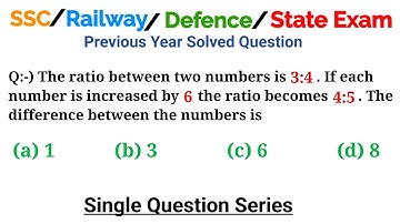 The ratio between two numbers is 3: 4. If each number is increased by 6 the ratio becomes 4:5.