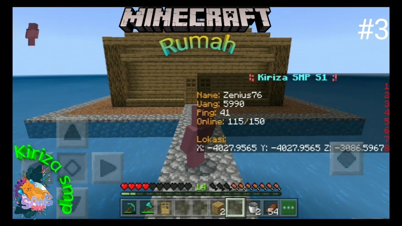  Membuat  rumah  di island Minecraft pe Server Kiriza smp 