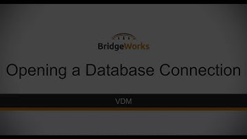 VDM - Opening a Database Connection