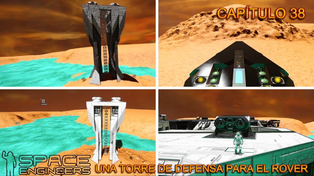 SPACE ENGINEERS UNA TORRE DE DEFENSA PARA EL ROVER CAPÍTULO38 - YouTube