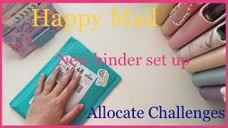 Happy Mail * New binder set up * Allocate savings challenges * UK cash stuffer * Uk Budgeter