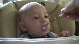 Aidan's First Solids!
