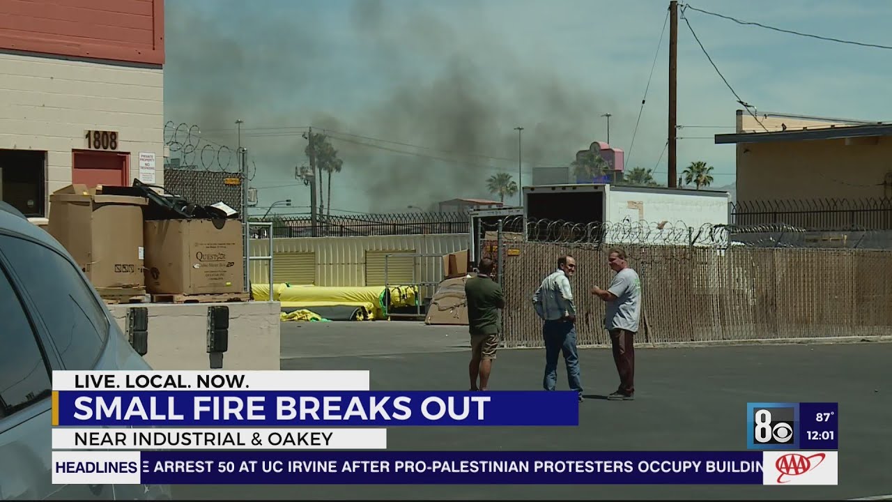 Fire breaks out near train tracks - YouTube