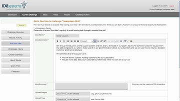 How to add a new idea - ID8 Systems Tutorial Videos
