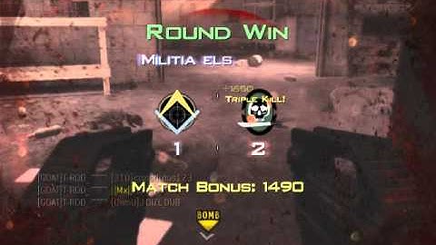 MW3- Search and Destroy 1v3 Triple Kill Cam