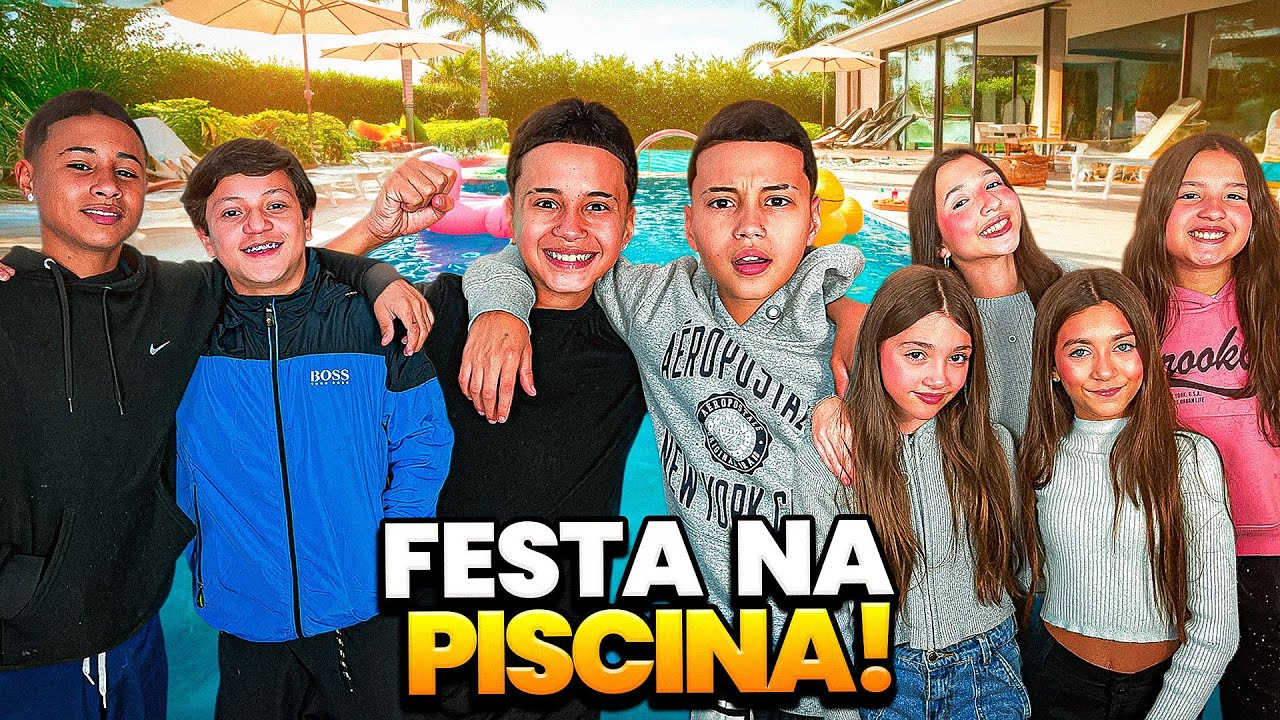 OS GÊMEOS ANTÔNIO E JP FIZERAM UMA FESTA NA PISCINA NA CASA NOVA!!  •Antônio e JP• 