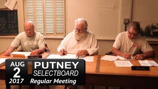 Putney Selectboard Mtg 8/2/17