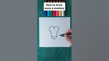 How to draw easy a monkey✏️