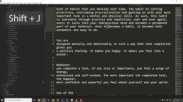 Join Lines with Vim - A Common Use-Case for Vim Key Bindings in Sublime Text
