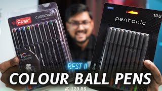 Linc Pentonic Vs Flair Carbonix 2 | Best colour ball pen set under 120 Rs 🔥🔥