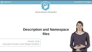 R Tutorial: Description and Namespace files