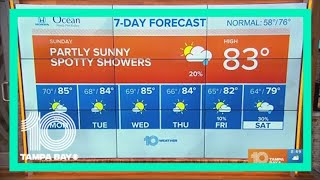 10 Weather: Staying warm with a few isolated rain chances Sunday