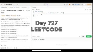 Day 727: LeetCode Problem 3742. Maximum Path Score in a Grid - Swift