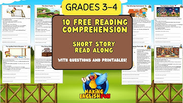 Grade 4 Reading Comprehension  | Practice Reading  |  Short Stories  | Grade 3 4 5  | Read Along