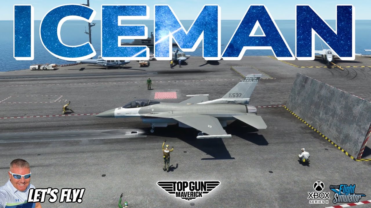 Iceman Launches From The Top Gun Carrier In An F16 Falcon! MICROSOFT