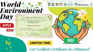 Free World Environment Day 2024 Certificate | World Environment Day | Free Online Certificate