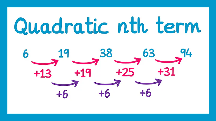 Finding the nth term of a Quadratic Sequence - GCSE Higher Maths