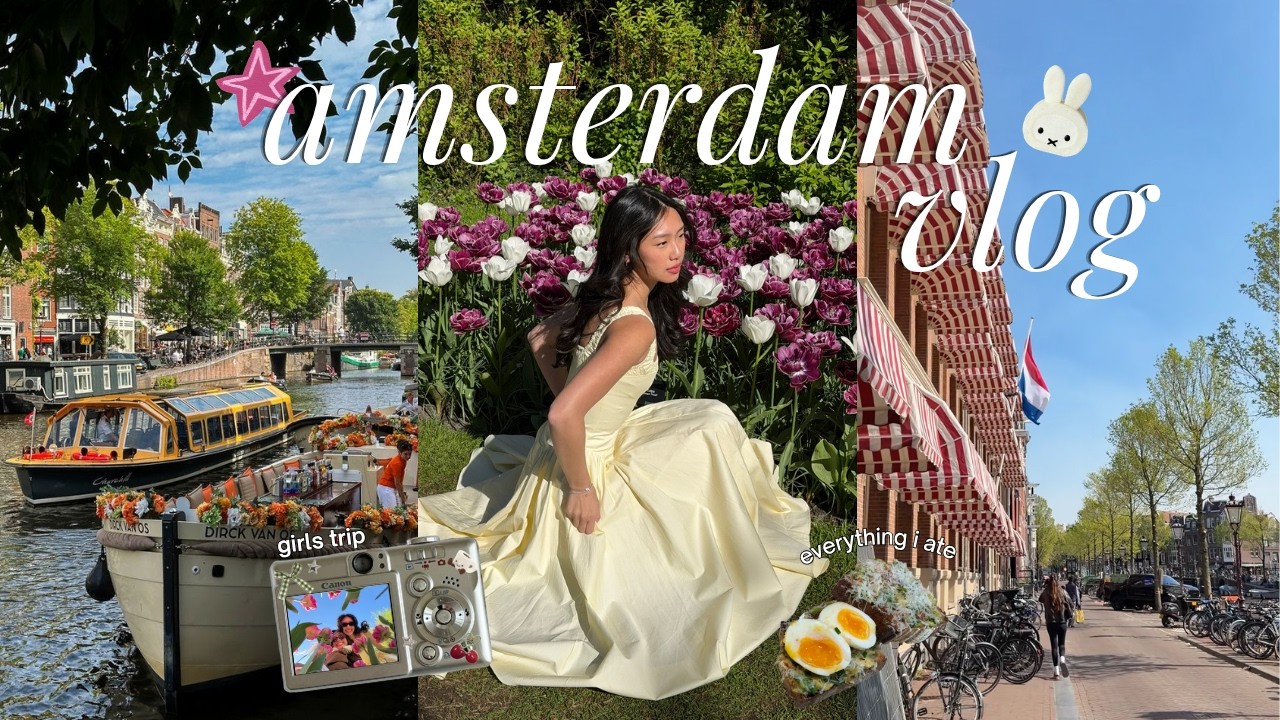 my first time in netherlands 🌷 slice of life, tulip garden, nijntje, girls trip & trying dutch food