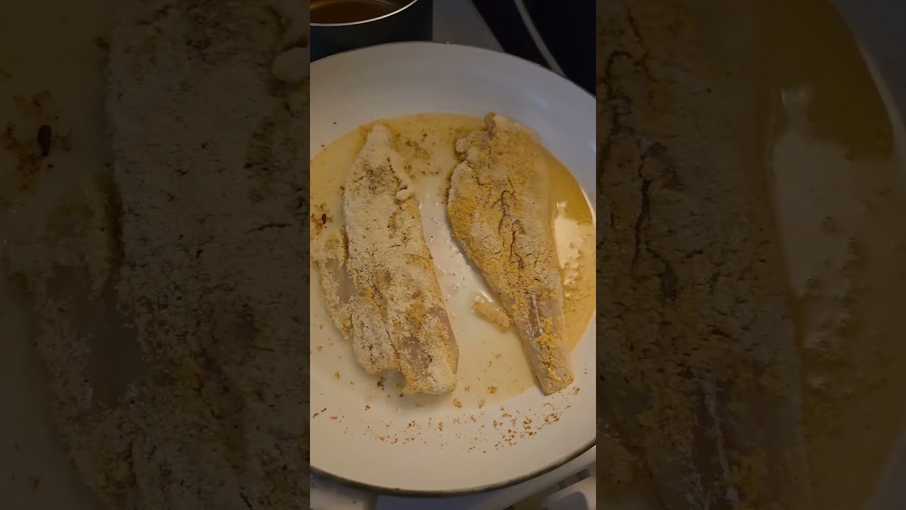 Mushroom butter fied fish delish 