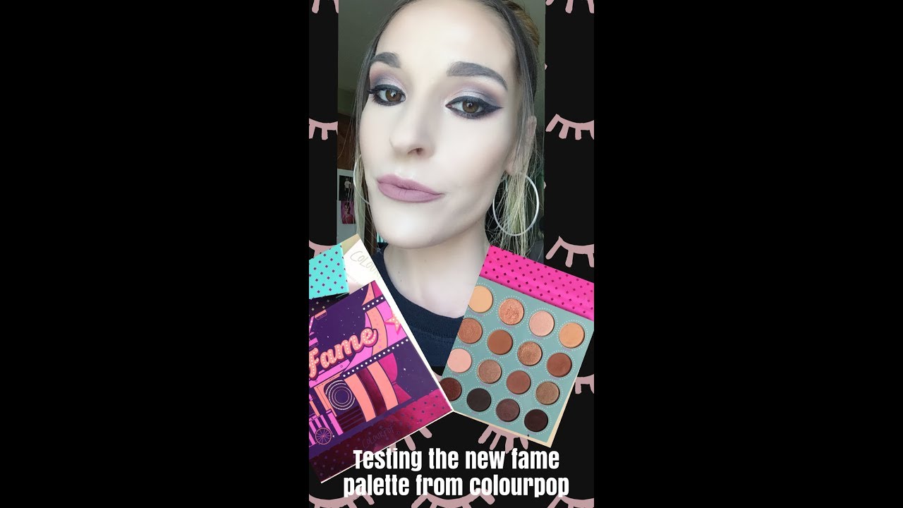 swatches an tutorial using the Fame palette from colourpop