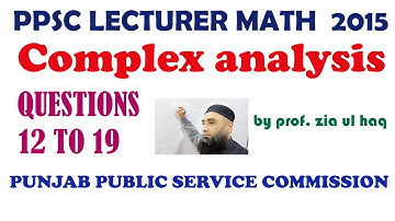 PPSC Lecturer Math 2015 | Q 12 To 19 | PPSC Past Papers Maths series September 19, 2020