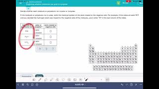 ALEKS: Predicting whether molecules are polar or nonpolar